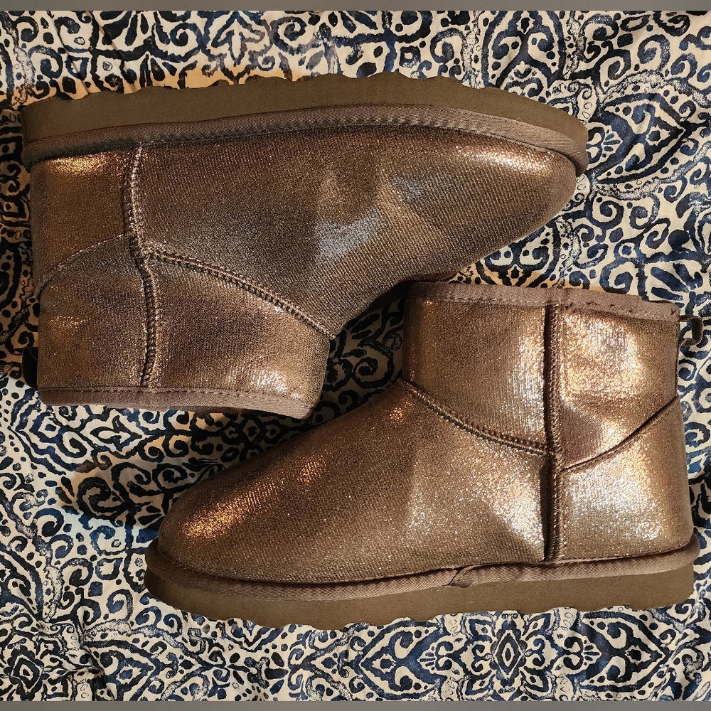 Lane Bryant Metallic Ankle Boots